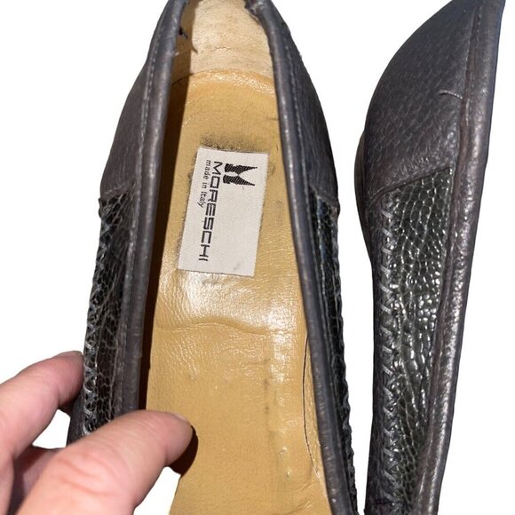 Moreschi Mens Loafer Size 9 Gray Ostrich Leather Slip On Casual main image 6